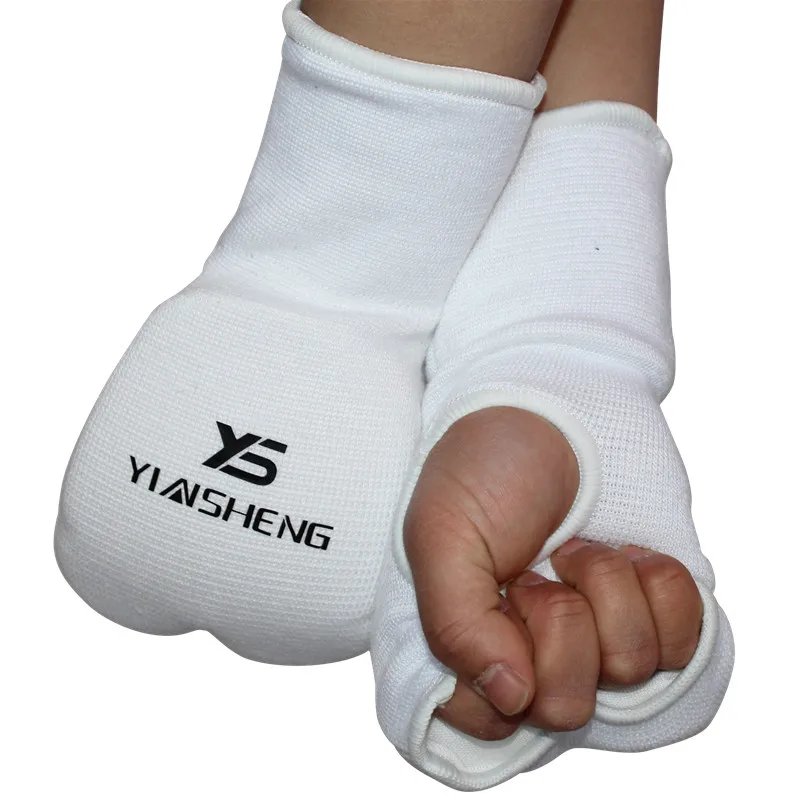 YS Hand white Щитки для кикбоксинга протектор Sanda щиток голени для тхэквондо боксерские леггинсы защита голеностопа ММА Муай Тай защита голени колодки - Цвет: YS Hand white