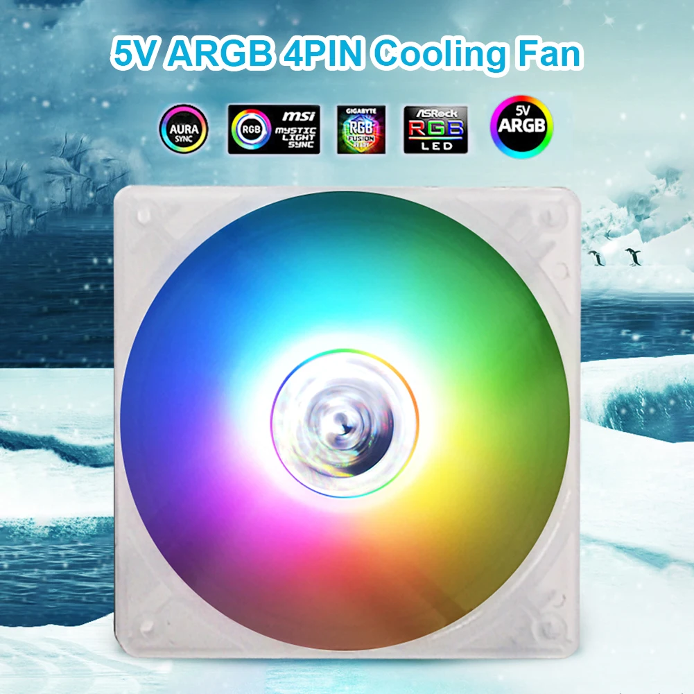 

12cm 4Pin PWM 5V 3Pin ARGB Computer Radiator Radiator 12cm Case Cooling Fan Case Water Cooling Accessories