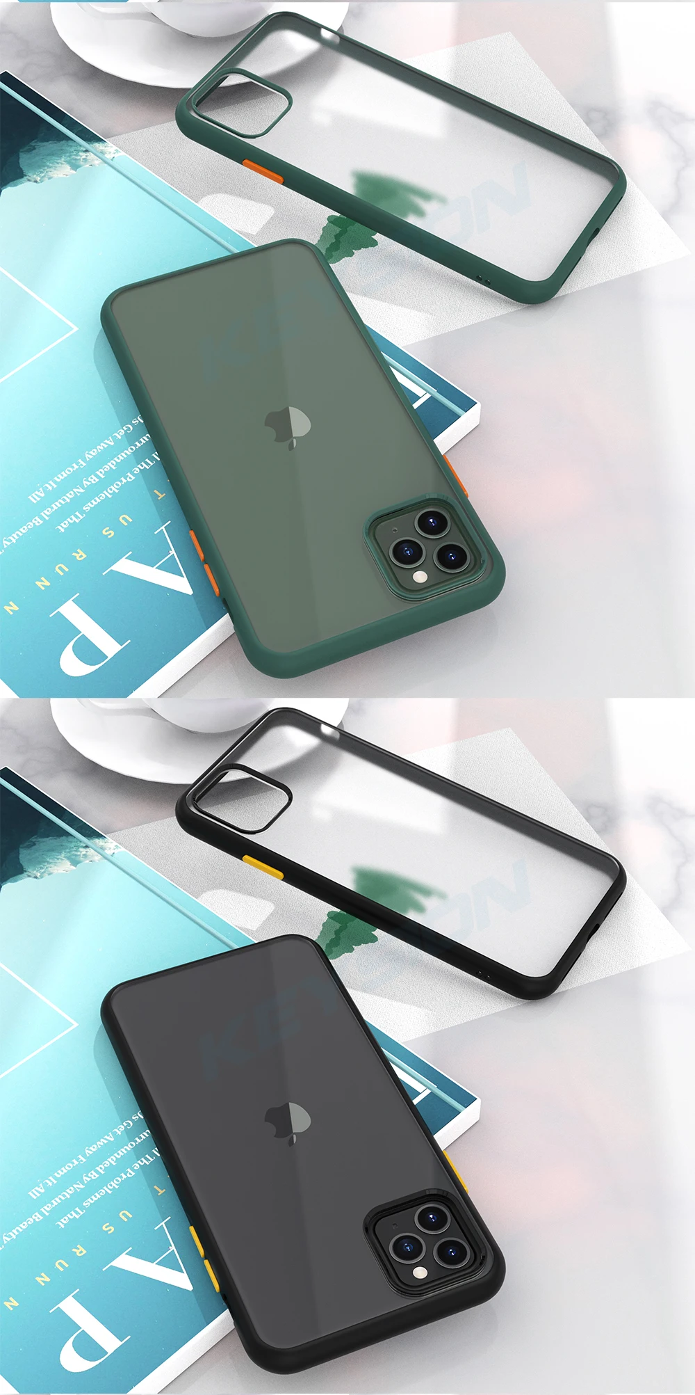 KEYSION, модный матовый чехол для IPhone 11 Pro 11 Pro Max, Противоударная прозрачная задняя крышка для телефона Apple IPhone 11 11 Pro Max