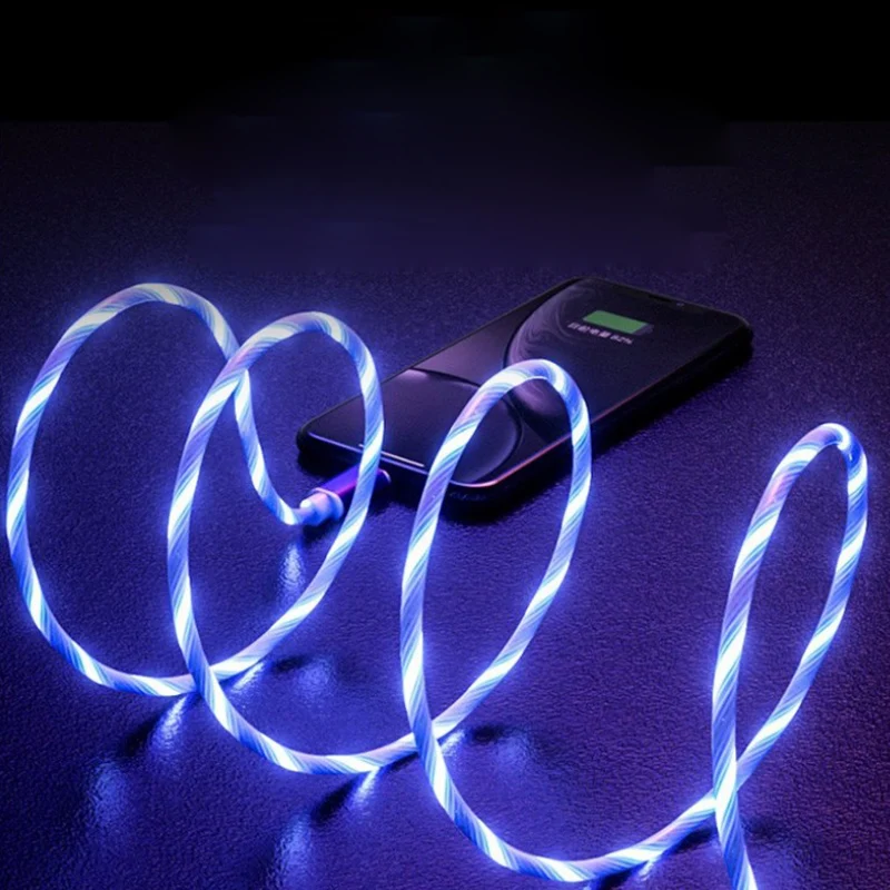 Магнитный зарядный адаптер светящийся кабель Micro USB для Samsung A90 A31 XIAOMI Mi9 Redmi 7 8 NOTE9