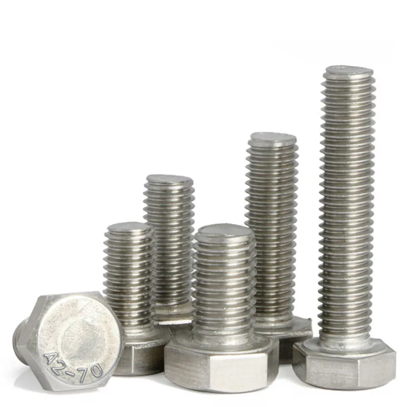 

M3 - 0.5 (3mm) 304 Stainless Steel Metric Full Thread Hexagon Head Bolts Screws A2 - 70 DIN 933