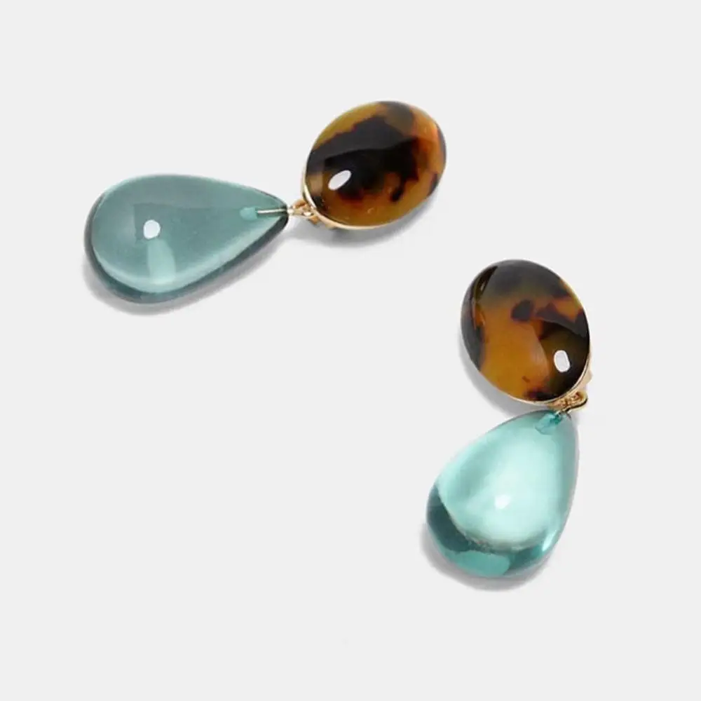 Женские Акриловые Длинные серьги JUST FEEL круглые геометрические капельки в богемном стиле модные украшения