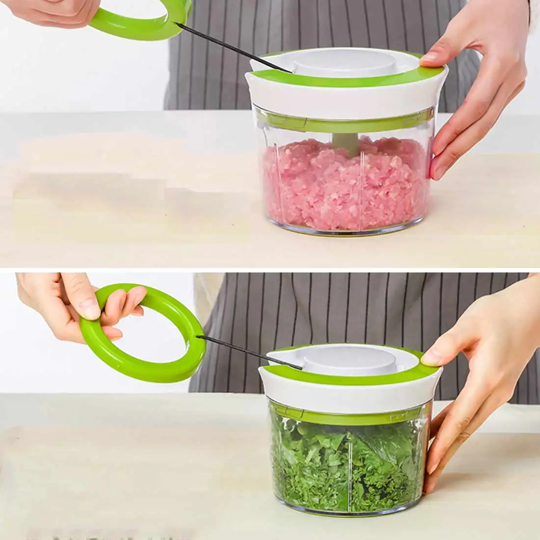 Мощный Ручной Chooper/смеситель/блендер для кухни нож кухонный инструмент быстрая тяга струна еда измельчитель спиральный слайсер