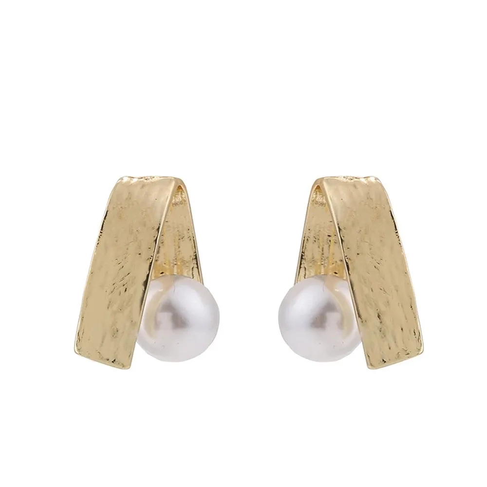 

New South Korean Earrings Style 2021 Contracted temperament Fashion Tide Irregular Geometry Fine Jewelry Stud Earrings