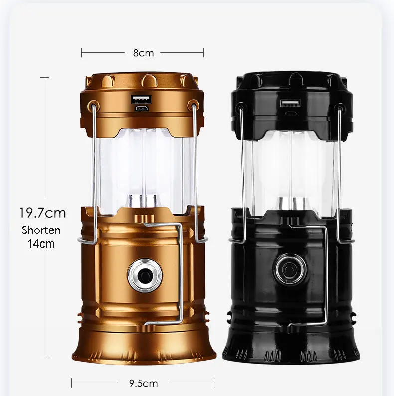 Фонарик светодиодный для кемпинга уличный складной аварийный светильник со