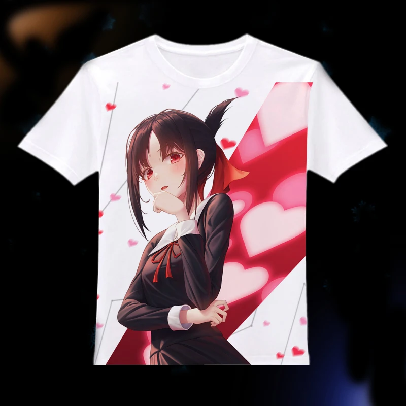 1 шт. аниме мультфильм Кагуя сама: Love Is War футболка с коротким рукавом ежедневный