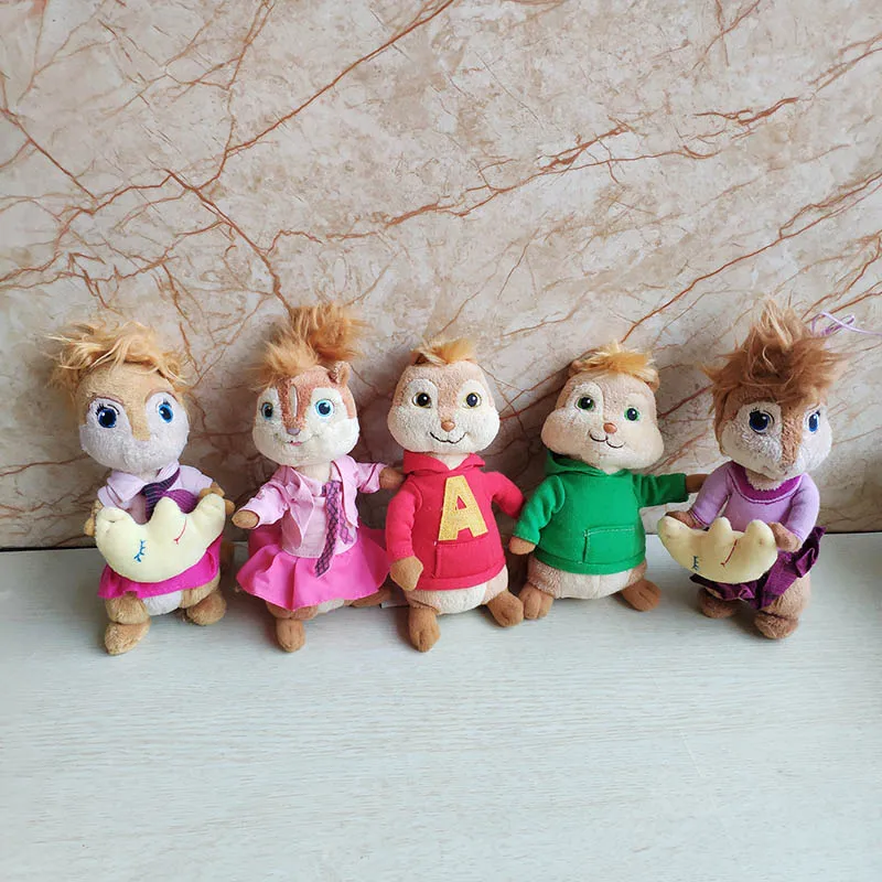 

Alvin and the Chipmunks Plush toy Alvin Simon Theodore Brittany Jeanette Movie Stuffed Animal Doll Kids Toy Holiday Gift
