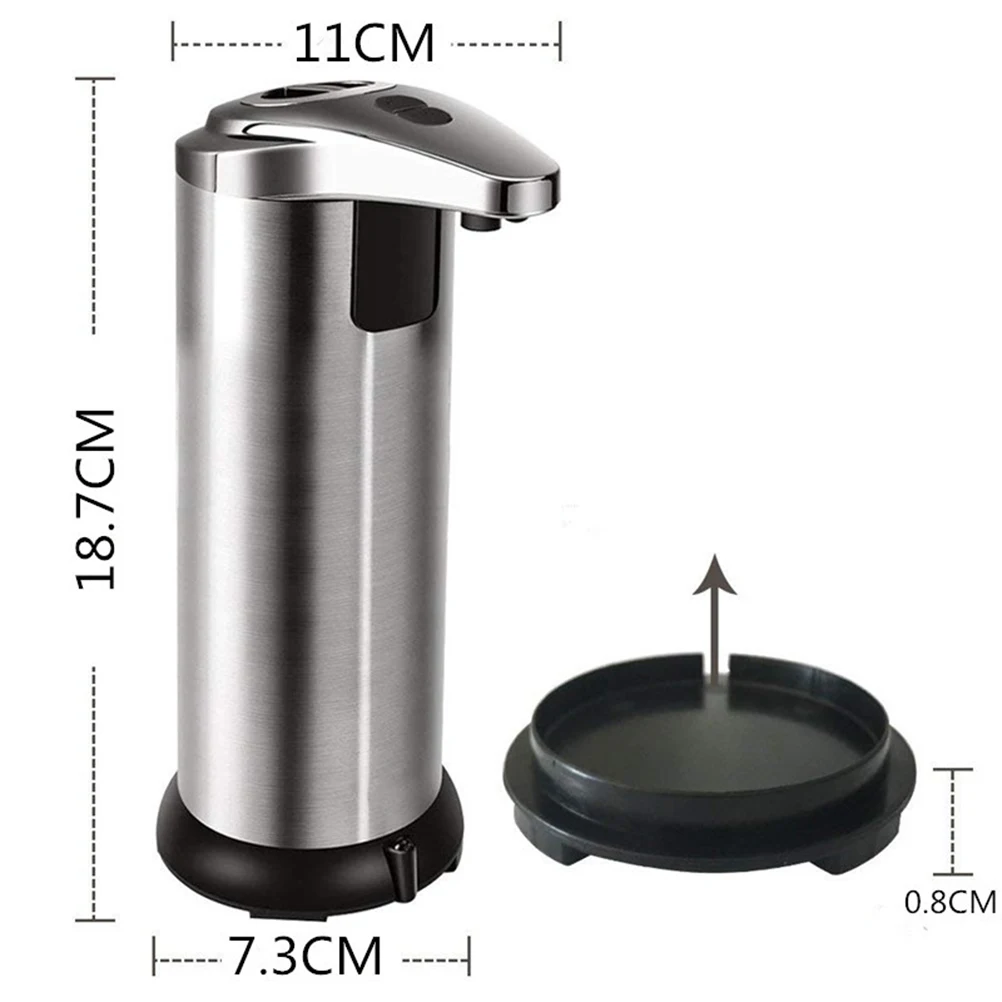 250 мл Автоматический Дозатор Мыла Бесконтактный датчик из нержавеющей стали