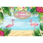 Реквизит Nitree для фотостудии фон для фотосъемки пляжный Фламинго Виниловый фон украшение для свадьбы детей дня рождения вечерние НКИ