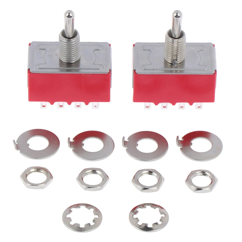 2шт 12 контактов 4PDT Вкл/Выкл Вкл на 2/3 позиции мини переключатель МТС 402