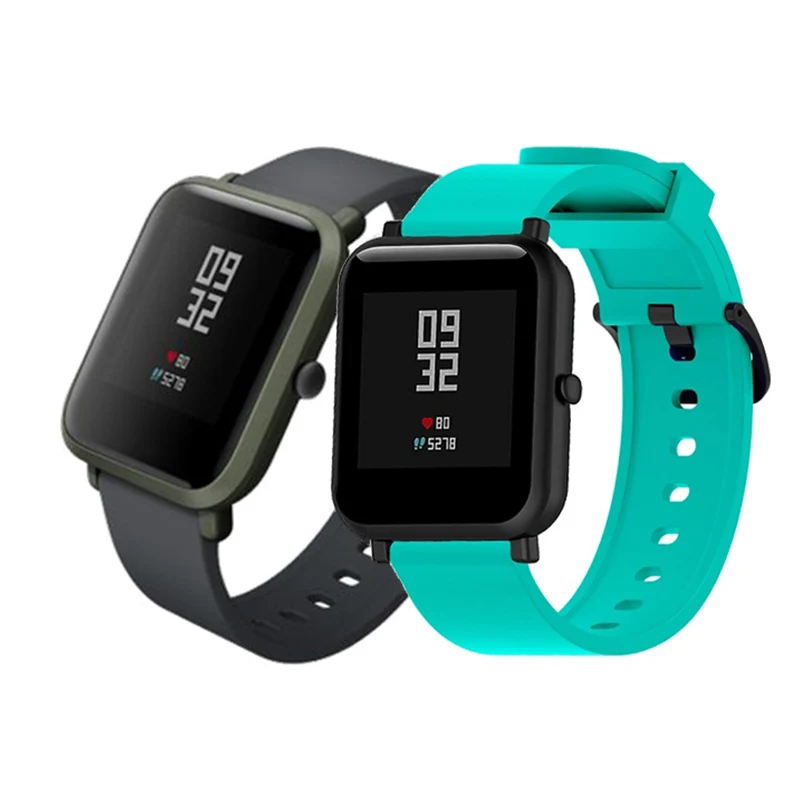 Ремешок силиконовый Duoteng для Xiaomi Huami Amazfit Bip сменный Браслет смарт браслета 20 мм