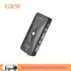 VGA 4 порта USB2.0 KVM переключатель коробка 200 МГц 1920x1440 переключатель адаптер для клавиатуры монитор VGA мышь принтер коммутатор