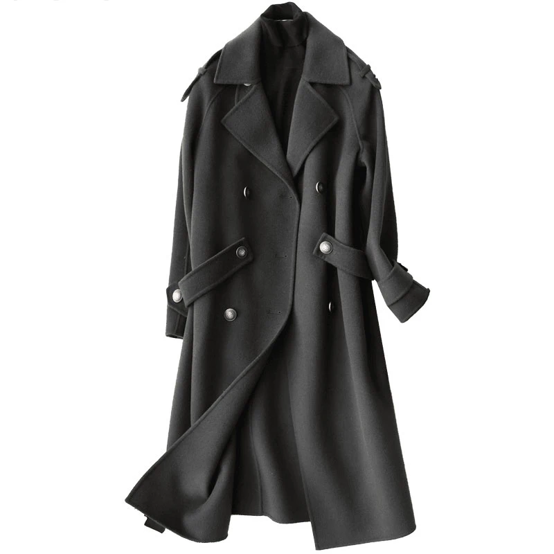 

2020 модное женское пальто из 100% шерсти, осенне-зимние длинные куртки, женские тренчи, пальто, женская одежда, Casaco Feminino LX2374