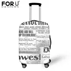 FORUDESIGNS, новинка, Обложка для чемодана для путешествий, искусственный принт, эластичный плотный чехол для чемодана, кожаная бирка для багажа на заказ