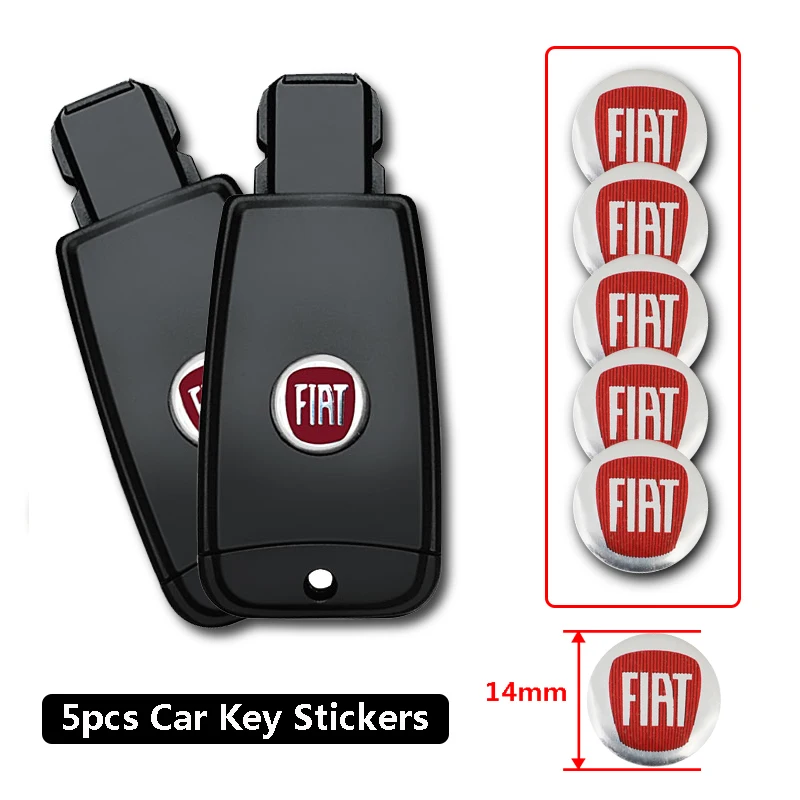 5 шт. 14 мм автомобильные наклейки на ключи эмблема автомобильный Стайлинг для Fiat FR