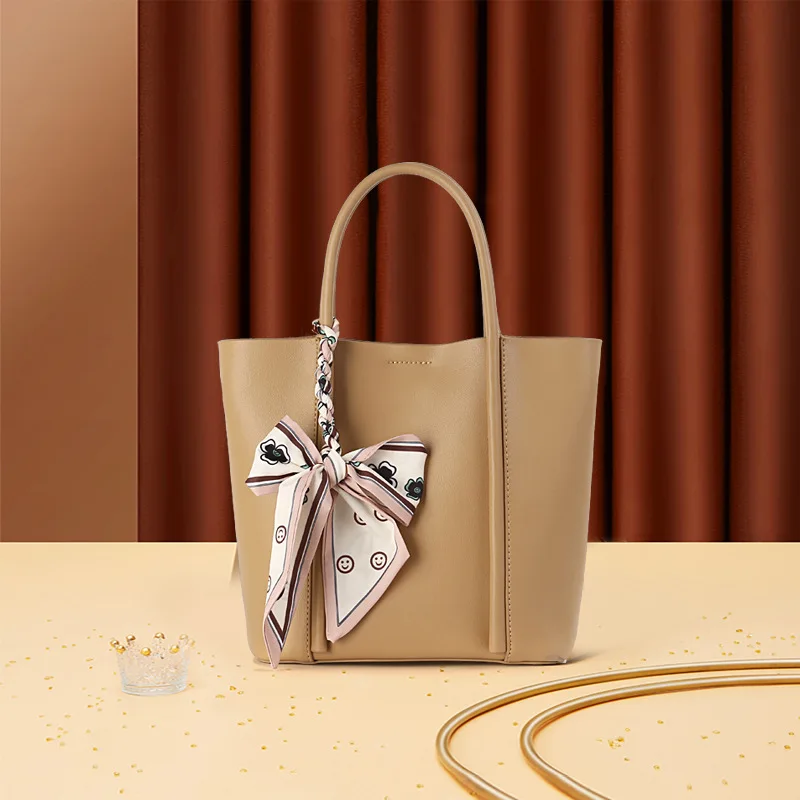 

Genuine Leather 2021New Hand Bags High Quality Cow Leather Ladies Totes Bag Fashion Female Bow-knot Handbags Bolsas Feminina