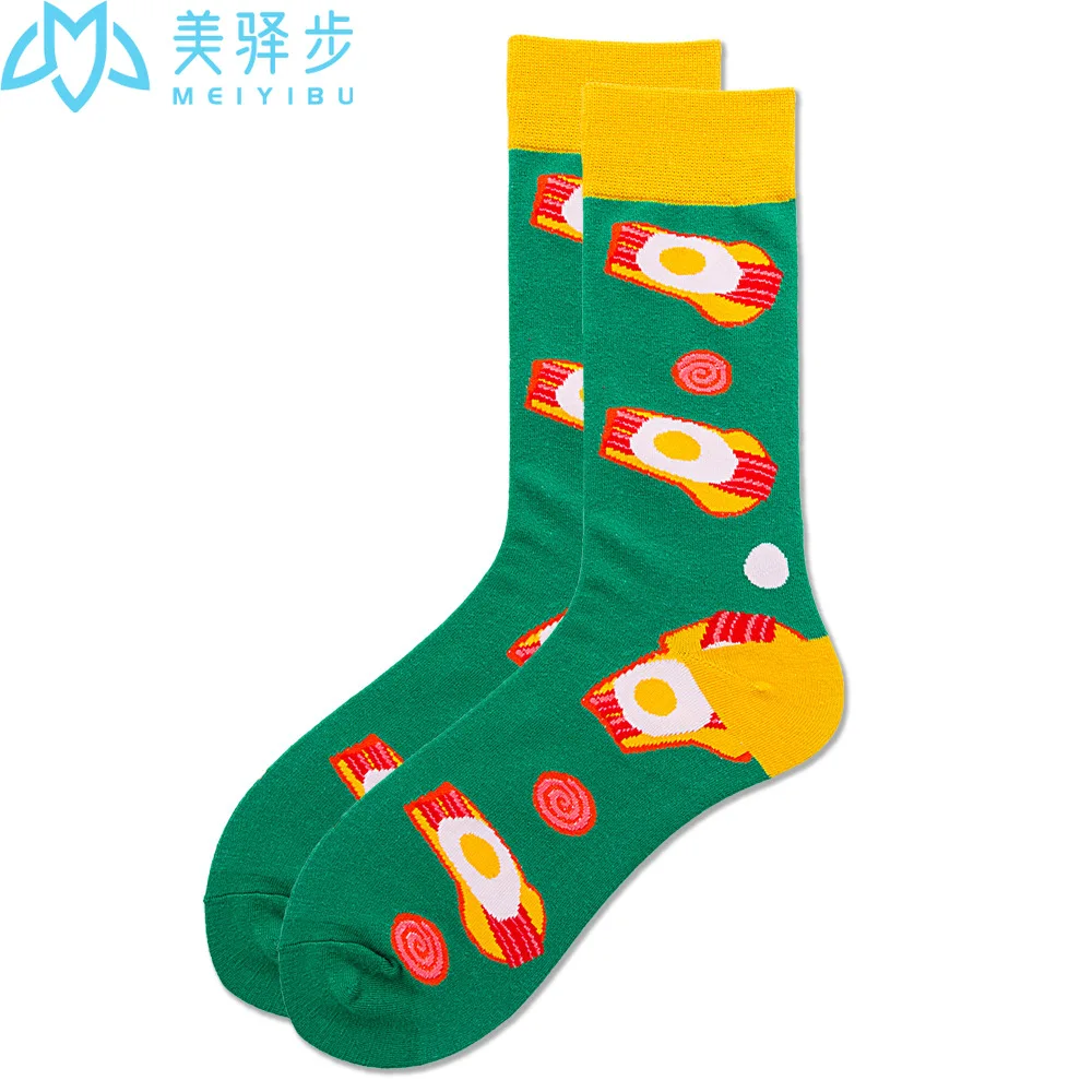10 Pairs Per Set Fashion Autumn New Beer Tube Socks Food Diamond Animal Funny Socks Fruit Cotton Skateboard Socks Factory
