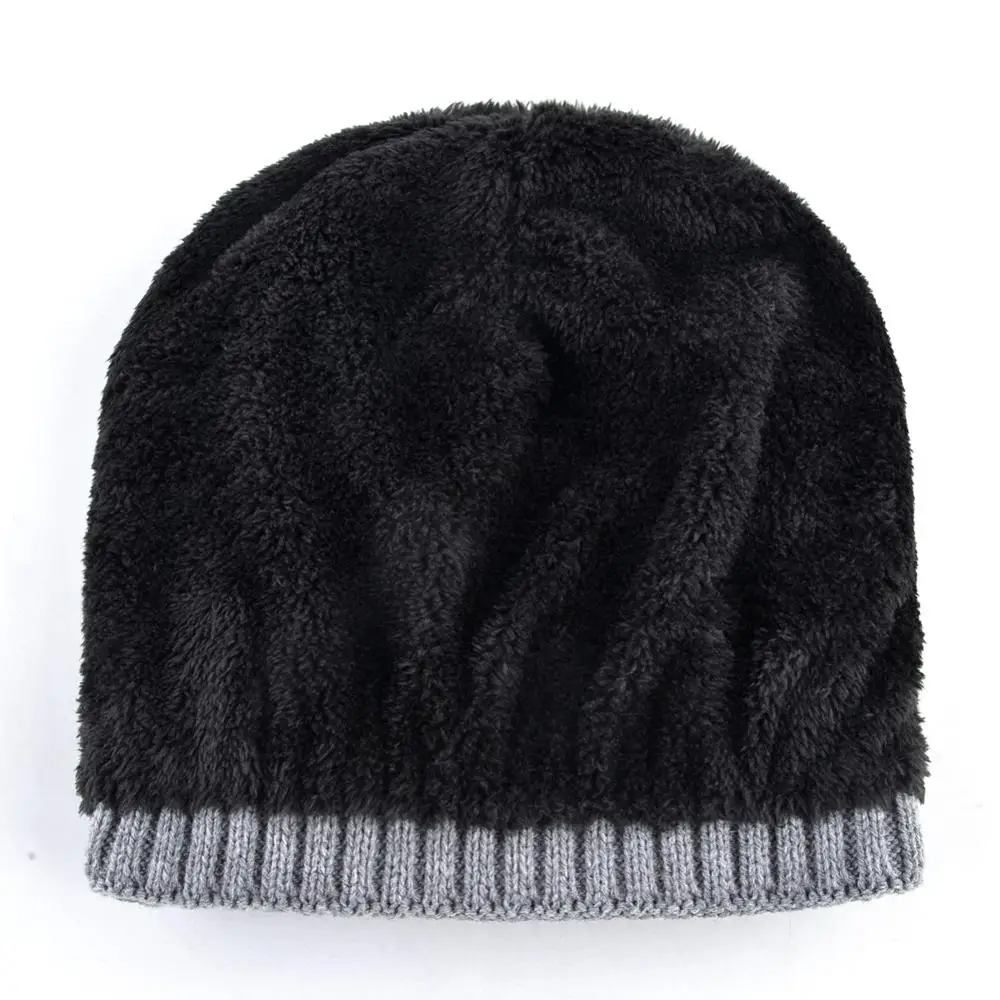 Мужская теплая зимняя шапка шарф мягкие вязаные шапки Skullies Beanies для мужчин