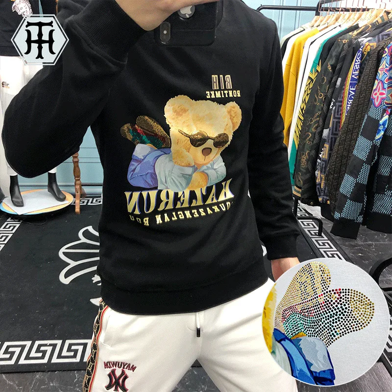 

2021 Autumn Mens Hoodies Fashion Cartoon Printed Sweatshirts Casual Streetwear Long Hoodie Men Clothing Sudaderas Para Hombre