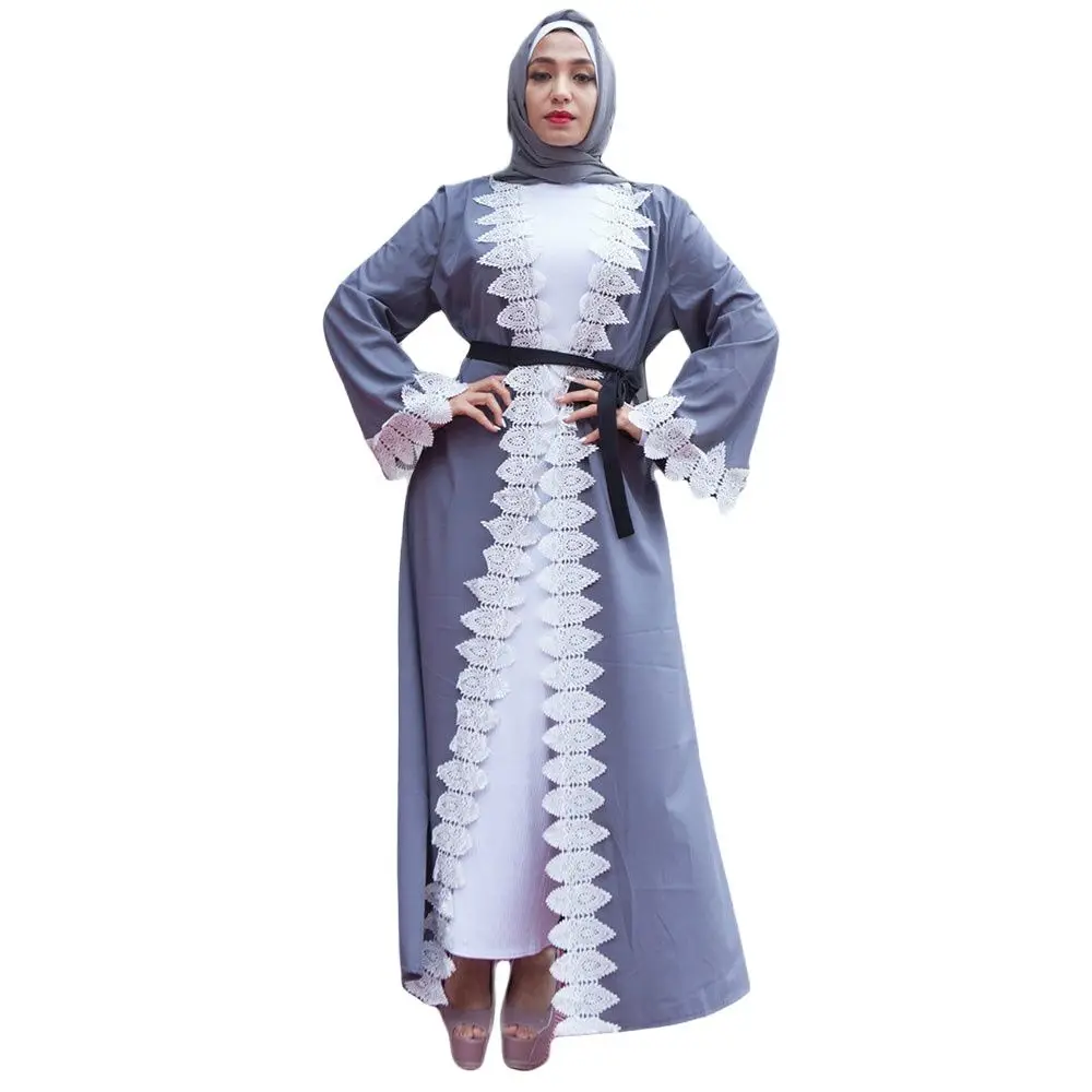 2021 платье мусульманских женщин Eid вечерние кружевная Абая элегантная Исламская