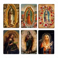 religious belief metal plaque virgin mary neo category retro metal tin sign vintage art poster iron painting home decor bedroom