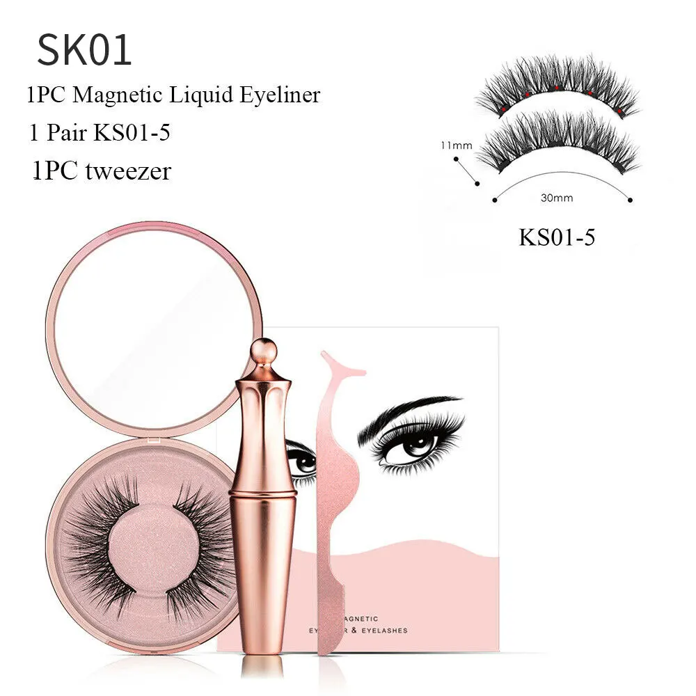 3D норковые волосы Магнитная ресница костюм долговечные натуральные