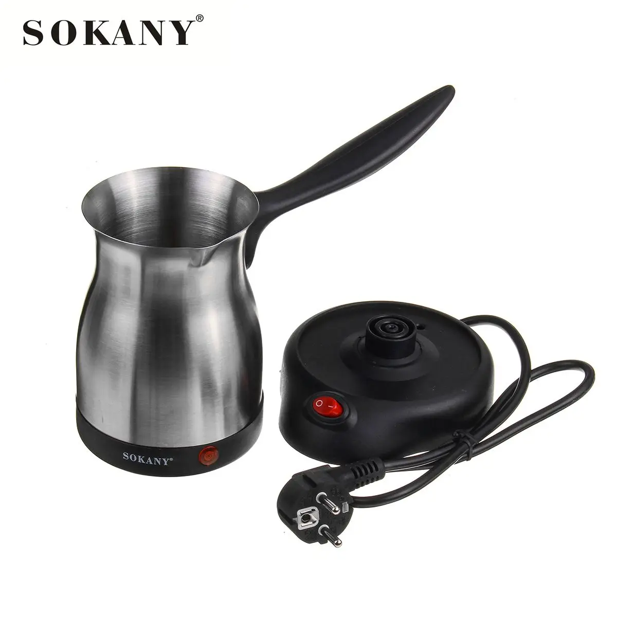 

800W Coffee Maker Portable Electric Coffee Pot Fast Heat Resistant Coffee Machine Boiled Milk Coffee Kettle Waterproof for Gift