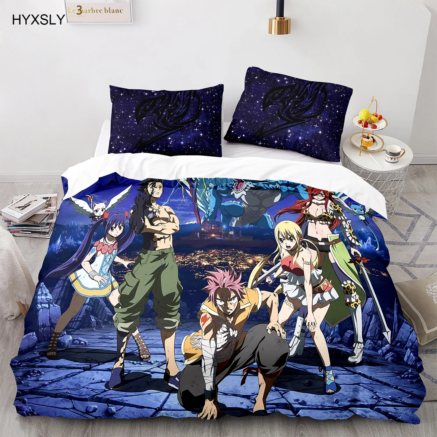 Новый комплект постельного белья с изображением Феи хвоста японское одеяло в