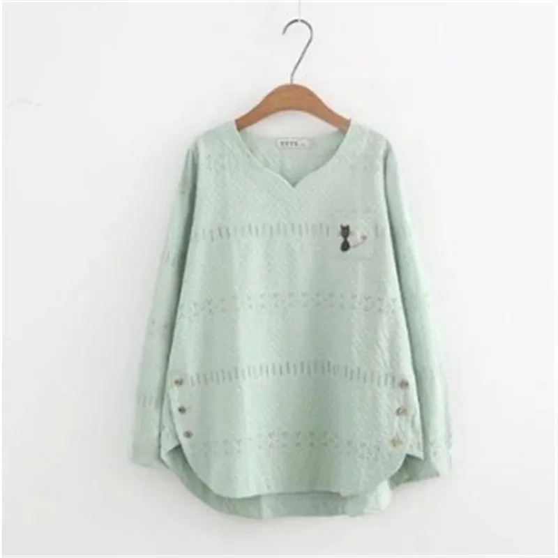 Новые женские блузки с длинным рукавом размера плюс футболки цветочным принтом