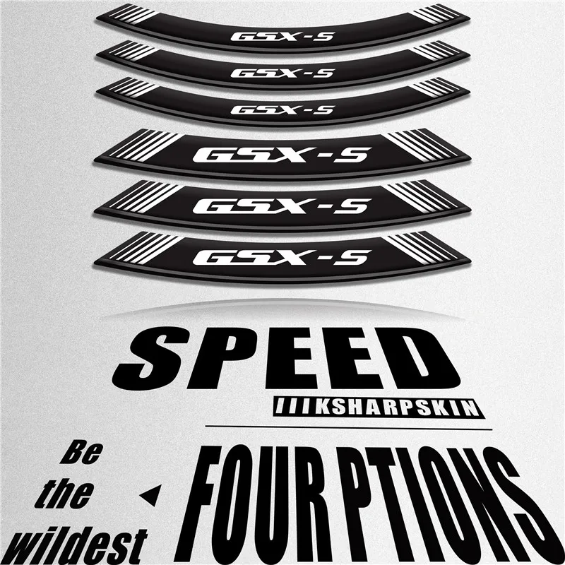 

Motorcycle sticker stripe personality wheel stickers creative reflective decorative tires for suzuki GSX-S all gsxs 750 1000 125