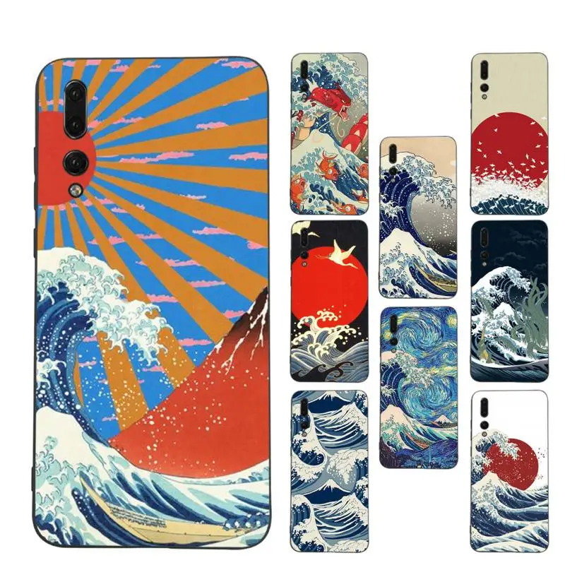 

Cute Wave Phone Case Soft Silicone Case For Huaweip30lite p30 20pro p40lite P30 Capa