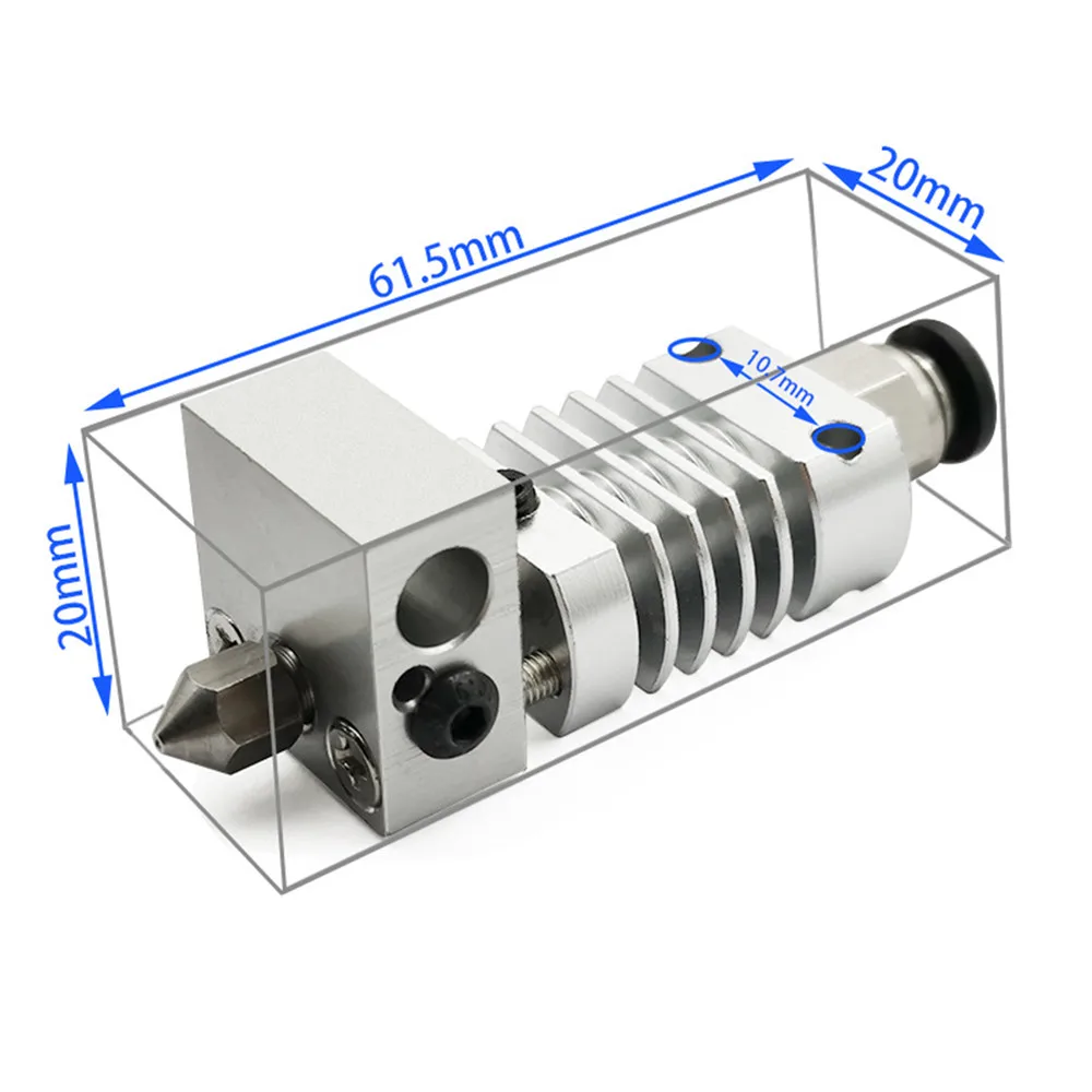 MK8 металлическая головка экструдера для Creality 3D CR 10/10S Ender 3/3S CR10 Pro/V2 серии