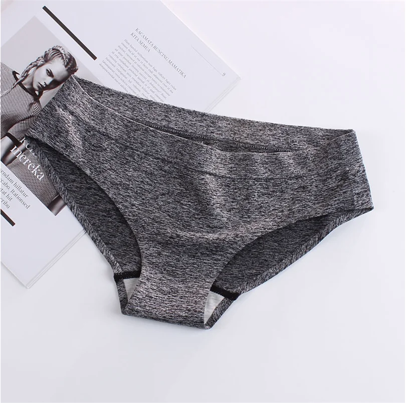Соблазнительные женские трусики цельное бесшовное хлопковое нижнее белье из