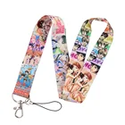 Классический Аниме Оранской школы Хост клуб ключ шнур брелок мобильный телефон затягивающей веревочки ID карты Пасс тренажерный зал для бейджа шейным