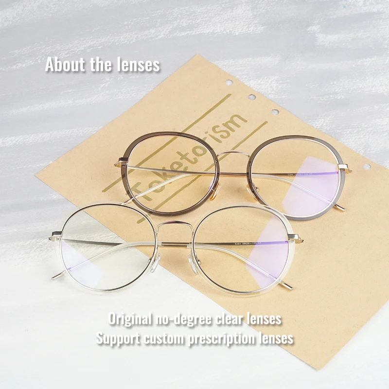 Винтажные очки Toketorism в круглой оправе с нулевым диоптрием|Женские кадры| |