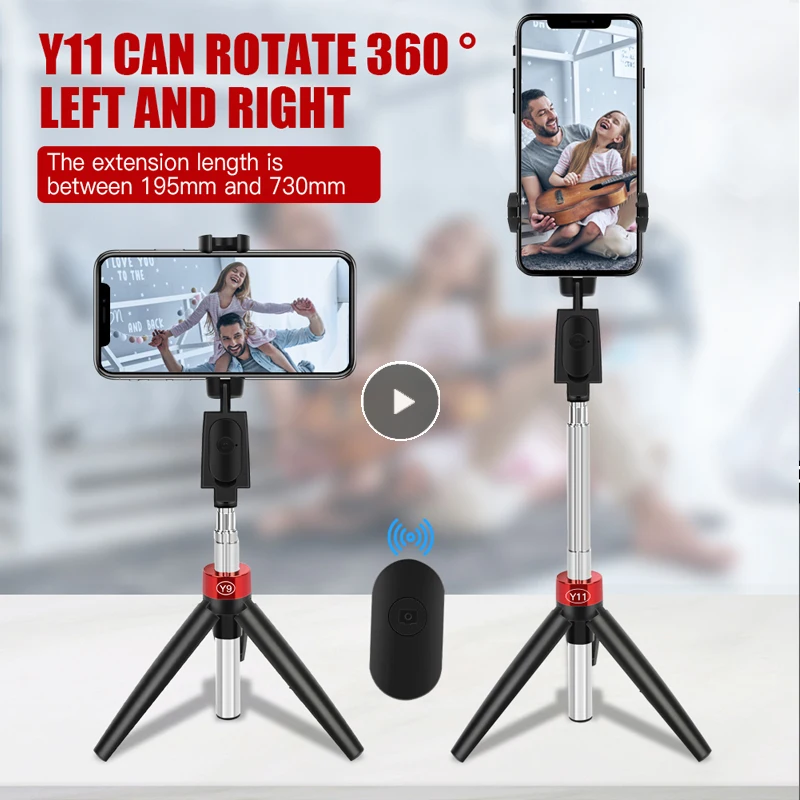 

3-in-1 Tripod Selfie Stick Tripod With Bluetooth Mobile Phone Holder Stand For Huawei Video Call Youtuber Tiktok Zoom Vlogger