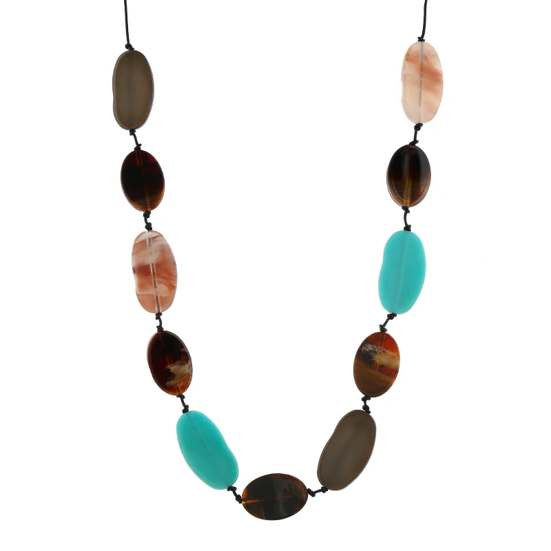 Массивное длинное акриловое ожерелье цепочка женское ювелирное изделие чокер в