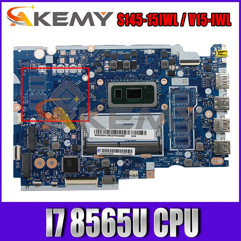 

For Lenovo Ideapad S145-15IWL V15-IWL laptop motherboard FS441 FS540 NM-C121 5B20S41730 5B20S41729 CPU I7 8565U 0G Mainboard