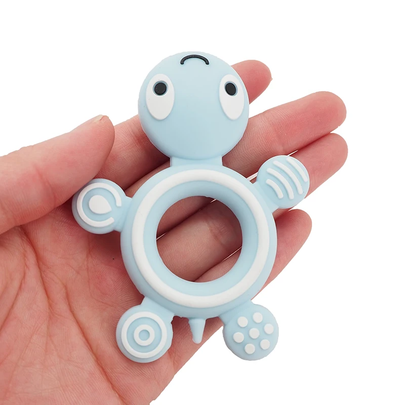 Chenkai 10 шт. Детские Силиконовые Прорезыватели для зубов в виде черепахи без