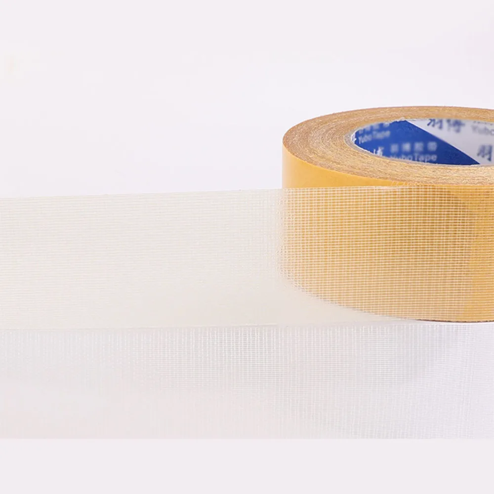 

1 Roll Pratical Waterproof Double-Sided Tape Stylish Strong Adhesive Cloth Duct Tape DIY Cloth Stage Carpet Floor Tape (Random