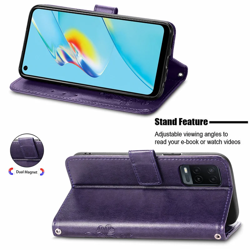 For Cover OPPO A54 Case Shockproof Flip Bumper Book TPU Magnetic Leather Phone Bag Case For OPPO A54 Cover For OPPO A54 Fundas