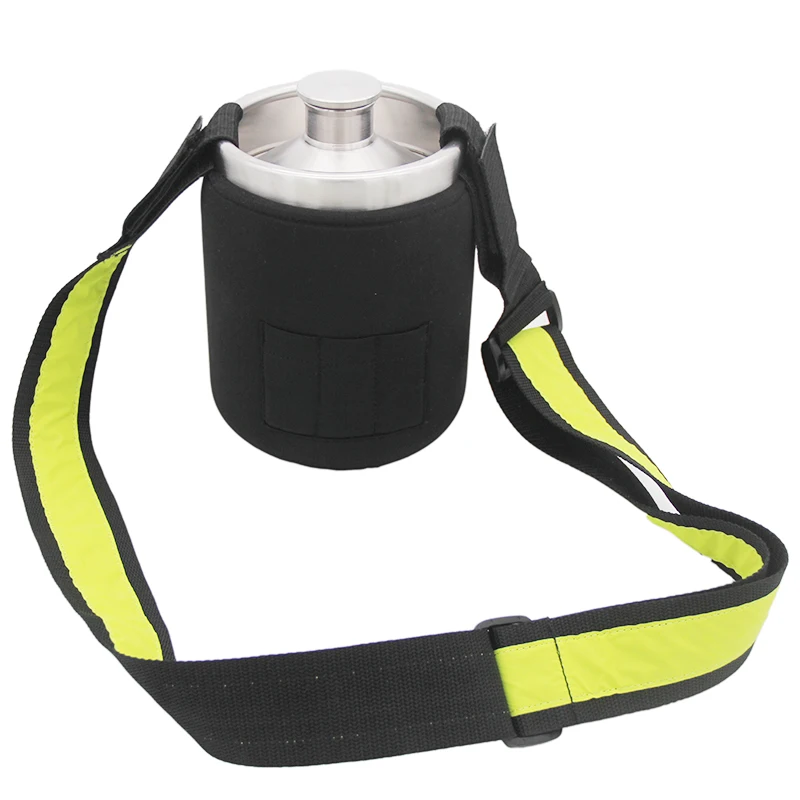64 унции / 2 литра SS Mini Keg Dispenser Portable Kegerator Kit Pressurized Growler Tap System Keeps Carbonation for Craft Beer Homebrew on.