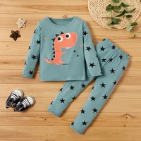 new baby girl clothes 2 pcs set cotton lovely cartoon dinosaur star long sleeve topstrousers comfortable home baby pajamas 1 4y