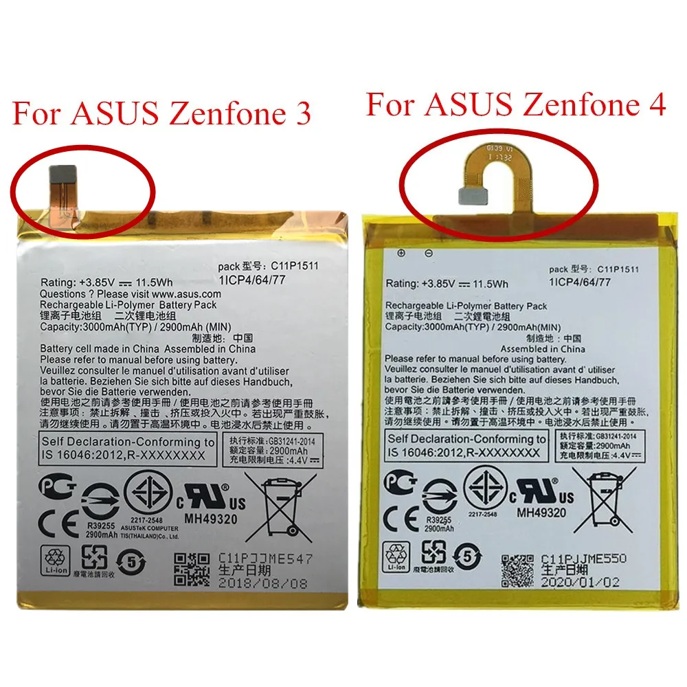 C11P1511 аккумулятор для телефона ASUS Zenfone 3 4 Ze552kl Z012da Z012de ZD553KL Hig качественные сменные