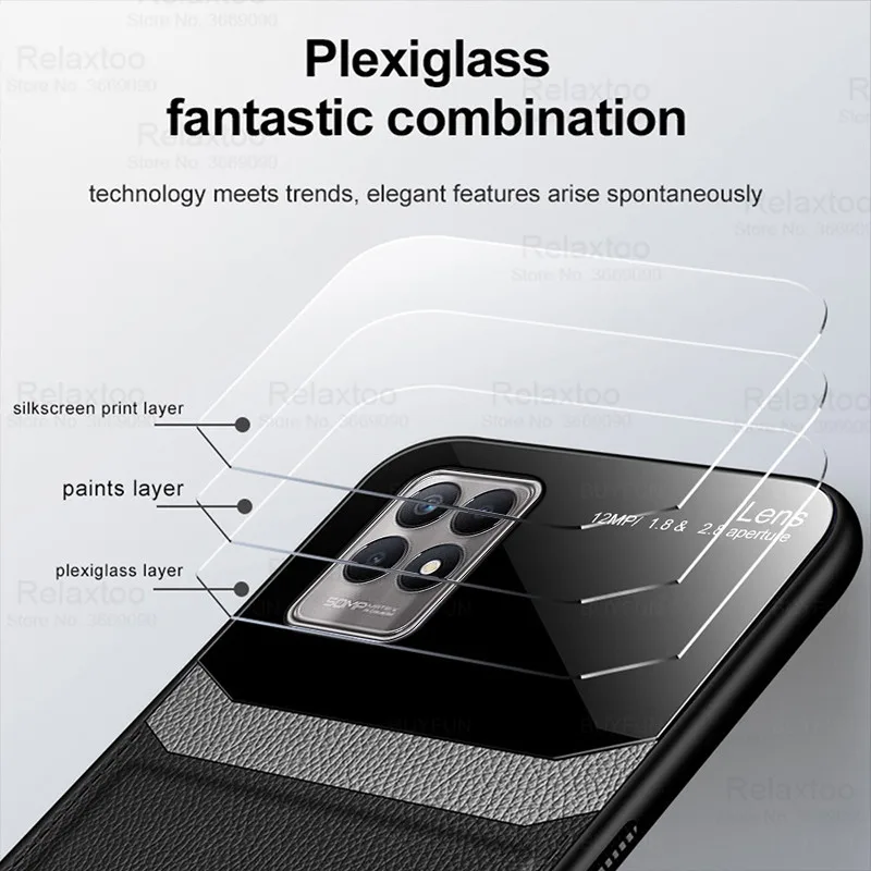 realmi 8i case leather texture plexiglass phone covers for realme 8i 8 i realme8i real me rmx3151 silicon frame shockproof coque free global shipping