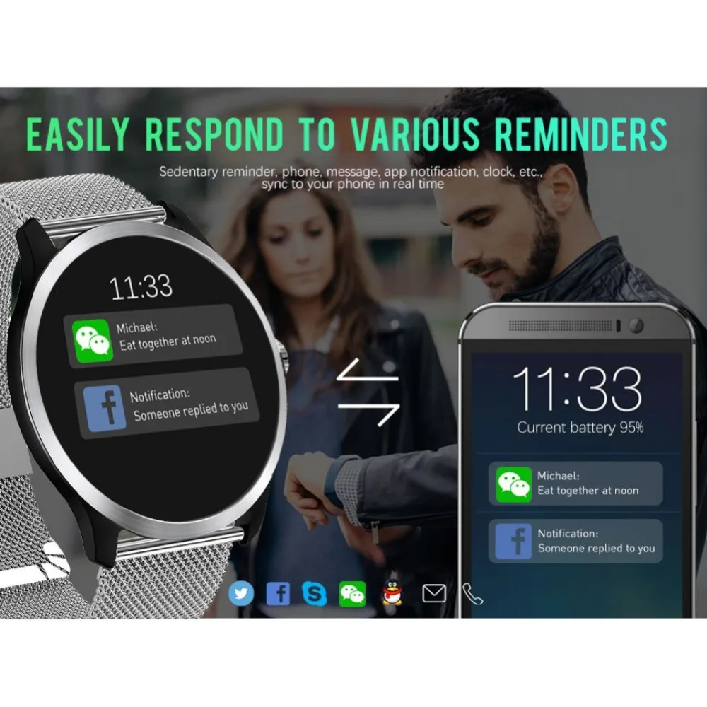 

Fashion N58 Smart Watch with Electrocardiogram ecg Display Holter Heart Rate Monitor Blood Pressure ECG PPG Smart Wristband