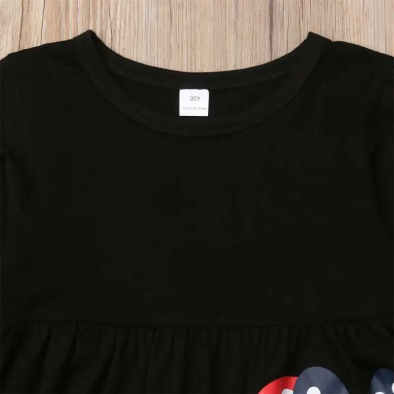 Cartoon Toddler Kids Baby Girls Autumn Clothes Long Sleeve T-shirt Tops Dress+Strap Pants Leggings Tousers 2PCS Outfits Set 2-7T | Детская