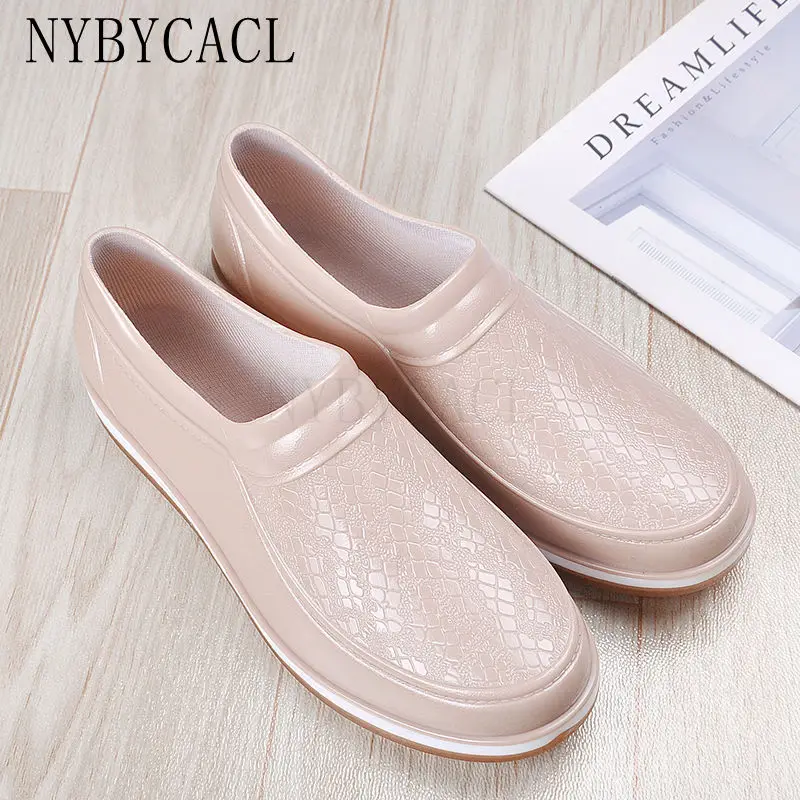 

Non-slip Wear-resistant Low-tube Rain Boots Women Plus Velvet Cotton Waterproof Shoes for Adults To Keep Warm Autumn and Winter