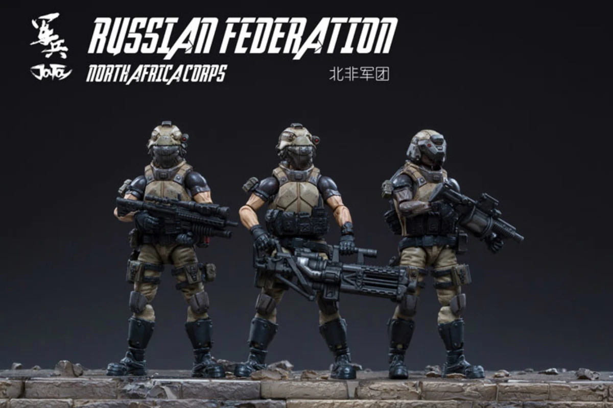 JOY TOY 1/18, русская фигурка солдат(3 шт./лот), солдат из Российской Федерации, Сборная модель, кукла из Северной Африки