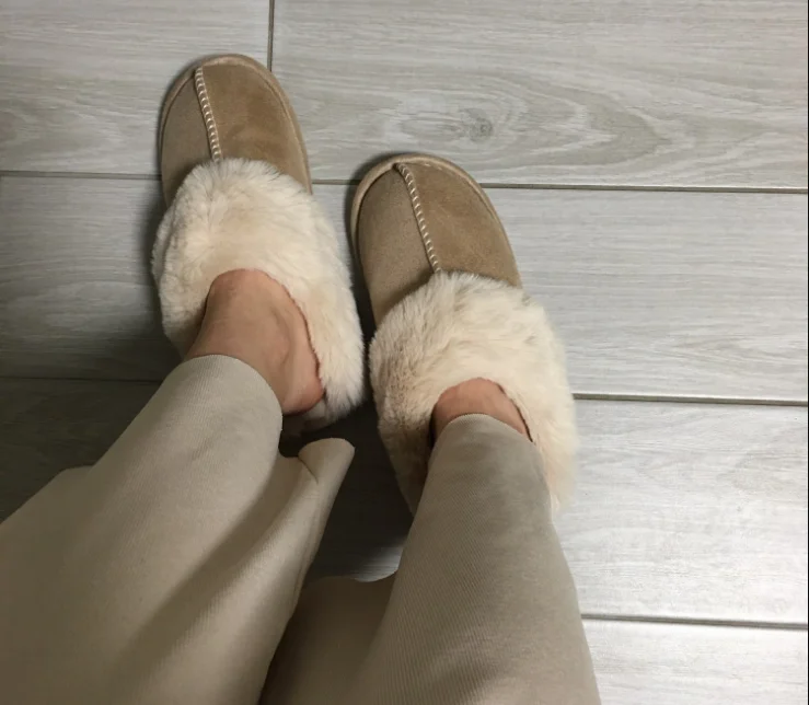 FIFY STORE Pantoufles Chaussons Peluche pour la Maison pour Femme  